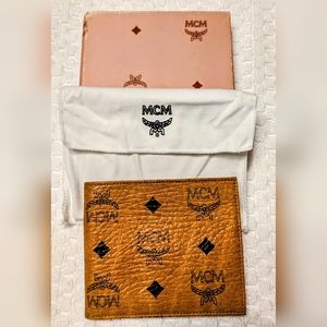 MCM Cognac Bi-Fold Wallet Handmade Vintage